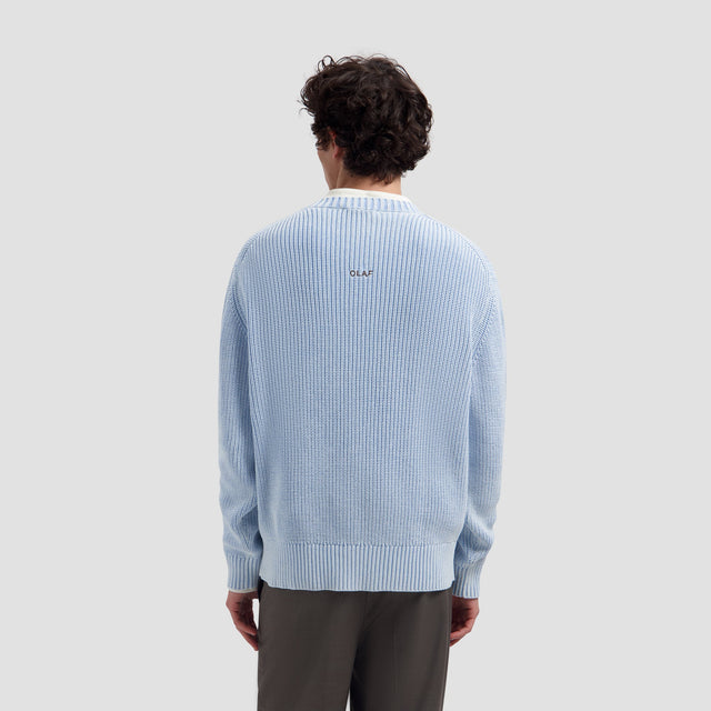 WASHED KNITTED ESSENTIAL CREW NECK