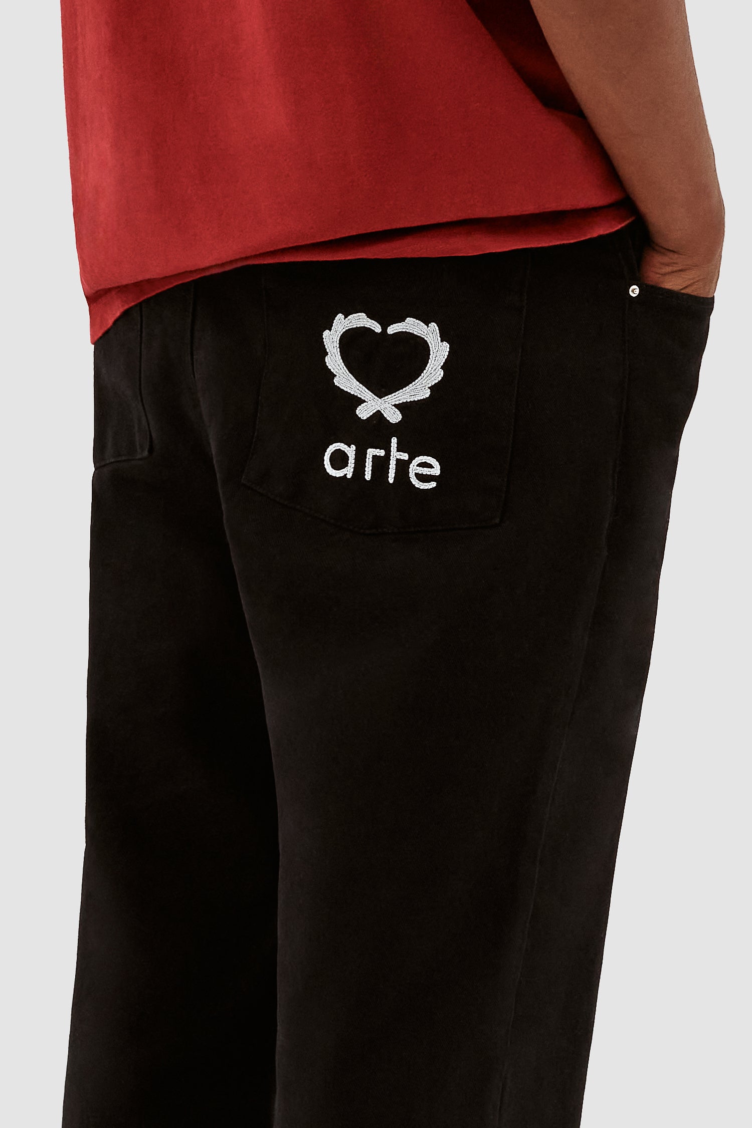 Arte Poage Back Heart Pants - Black