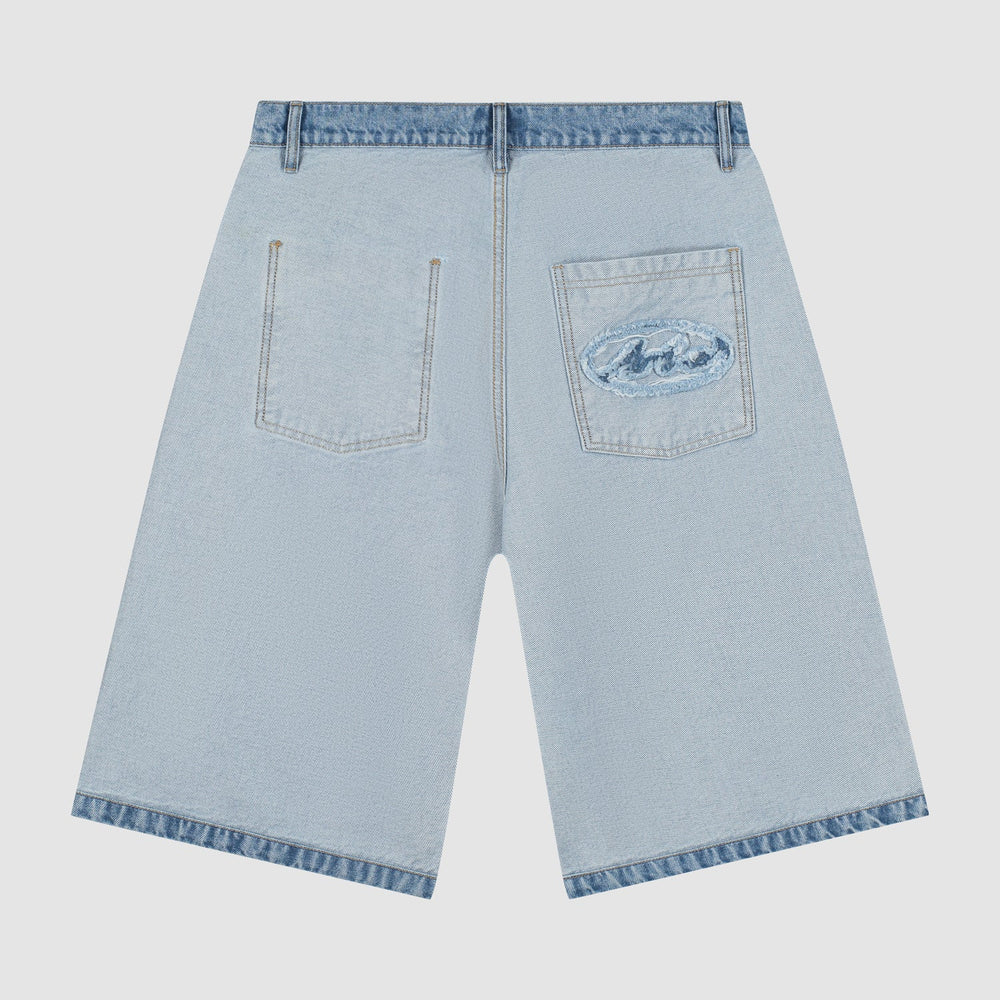 Denim Inside/Out Shorts - Denim Bleach