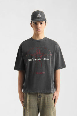 Don't Waste Culture Veyric T-shirt Washed Black