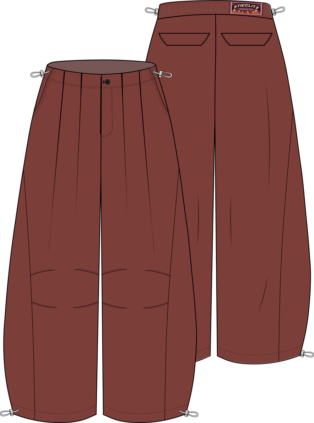 Paola Balloon Trousers - Brown