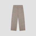 WOOL HERRINGBONE BARREL LEG PANT van OLAF HUSSEIN in de kleur bruin — afbeelding 4 van 4