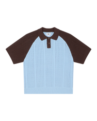 Obey abel polo sweater - Brown Blue