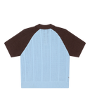Obey abel polo sweater - Brown Blue