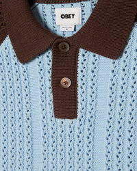 Obey abel polo sweater - Brown Blue