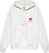 LOGO HOODIE ASH/POPPY RED