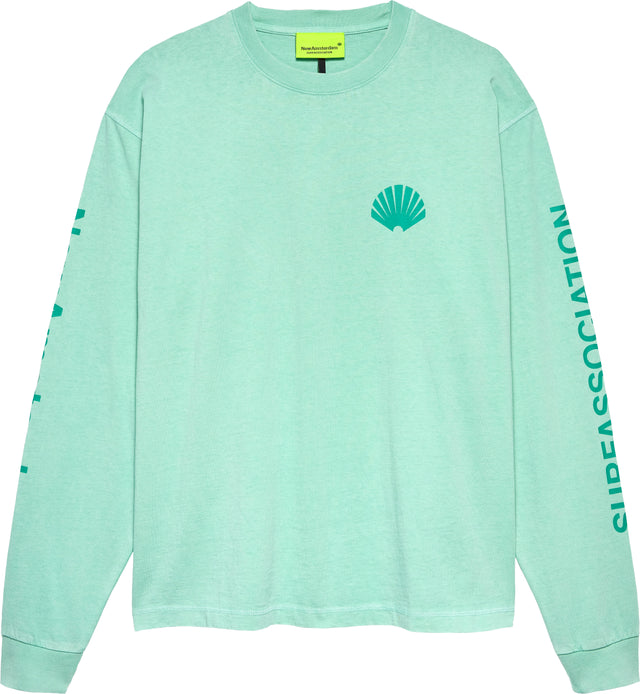 LOGO LONGSLEEVE OCEAN WAVE/SEA GREEN