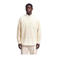 Striped Oxford Shirt distressed Longsleeve van Bram's Fruit in de kleur zand — afbeelding 1 van 2
