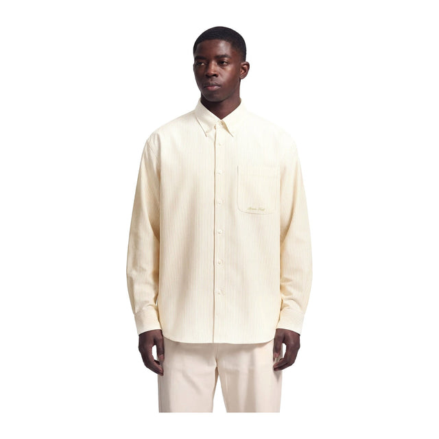 Striped Oxford Shirt distressed Longsleeve