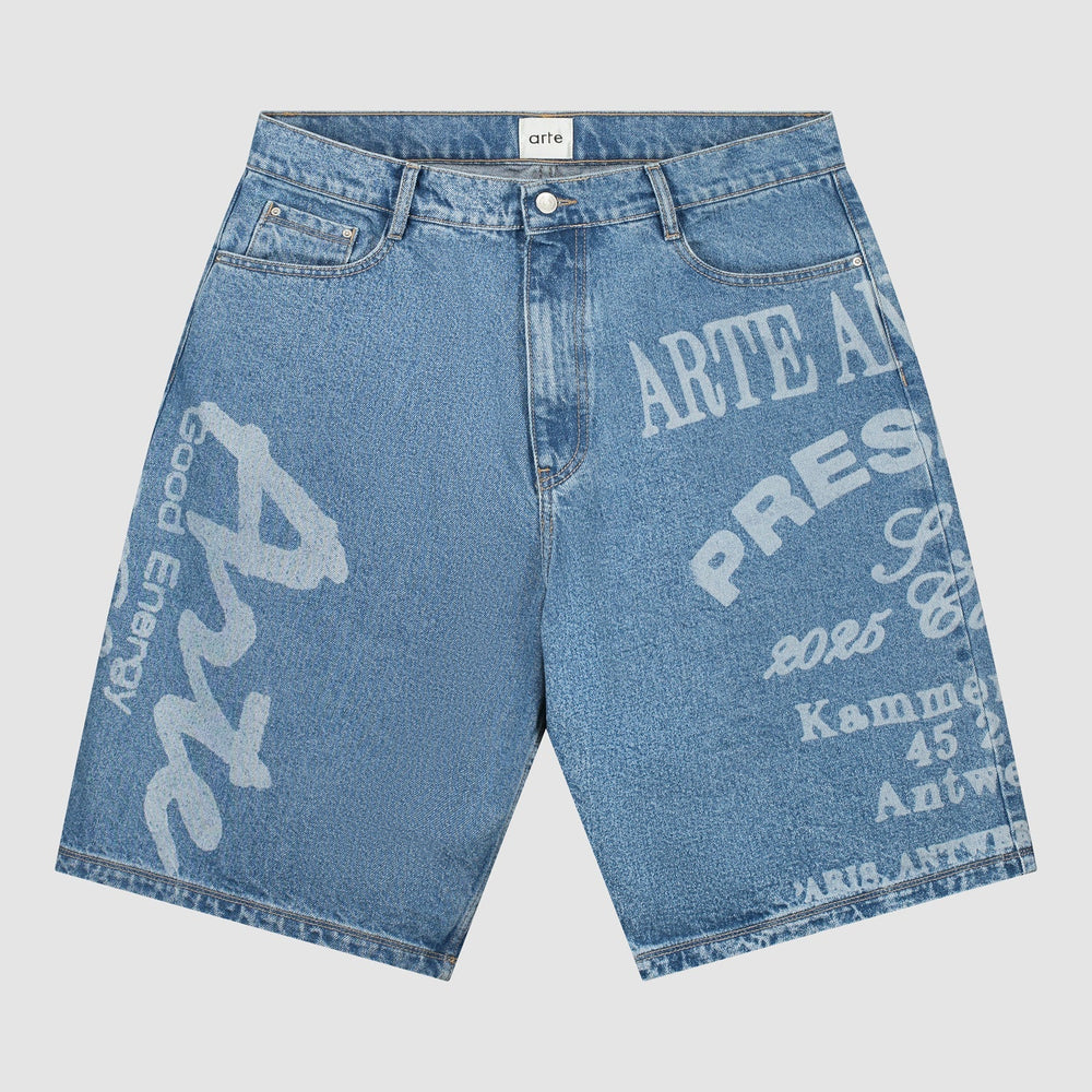 Arte Print Shorts - Bleach