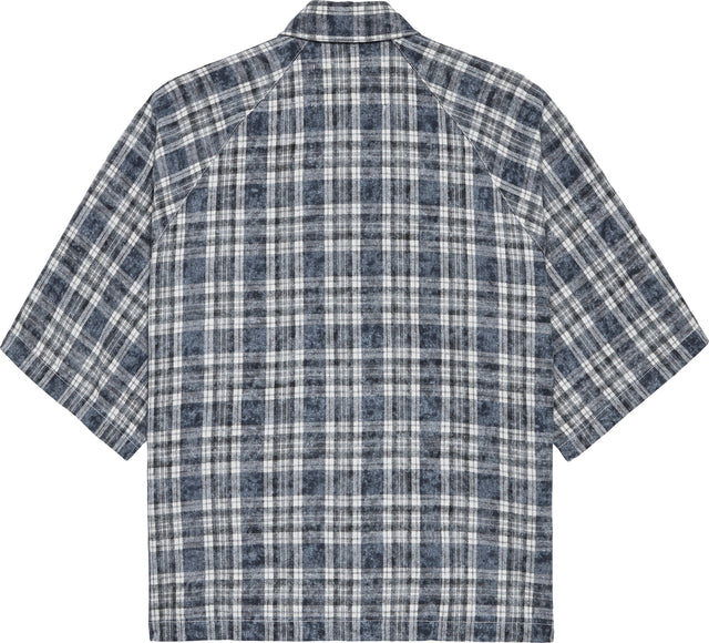 WIJK SHIRT SHORT SLEEVES BLEACHED CHECK