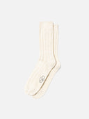 Men Broad Rib Socks Ecru - Ecru