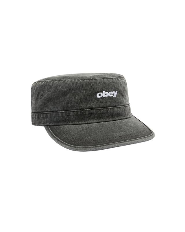 Boxcar pillbox hat van OBEY in de kleur zwart — afbeelding 1 van 3