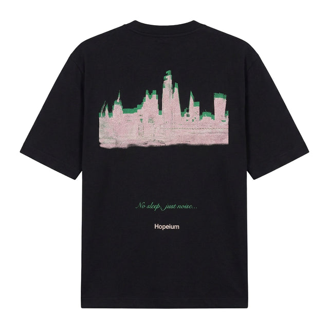Hopeium NO SLEEP JUST NOISE T-shirt - Black