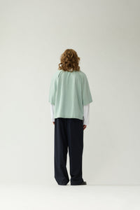 DENIM SHORT SLEEVE BUTTON-UP van New Amsterdam Surf Association in de uitvoering Mint — afbeelding 5 van 9