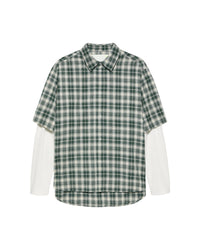 DOUBLE LAYER SHIRT van New Amsterdam Surf Association in de kleur groen — afbeelding 2 van 9