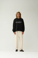 WORKED LOGO CREWNECK STRASS van New Amsterdam Surf Association in de kleur zwart — afbeelding 5 van 7