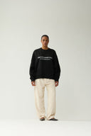 WORKED LOGO CREWNECK STRASS van New Amsterdam Surf Association in de kleur zwart — afbeelding 6 van 7