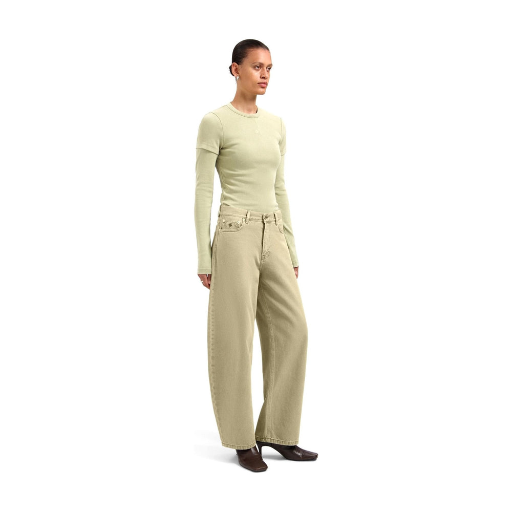 MONOGRAM BARREL LEG DENIM PANT van OLAF HUSSEIN in de uitvoering Treehouse — afbeelding 1 van 4