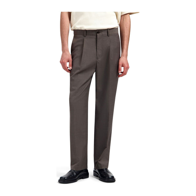 REGULAR WOOL PLEATED PANT