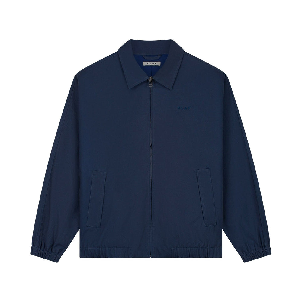 WASHED COACH JACKET van OLAF HUSSEIN in de kleur navy — afbeelding 1 van 3
