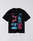 Boxy Graphic Print T-Shirt - Black
