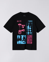 Boxy Graphic Print T-Shirt - Black
