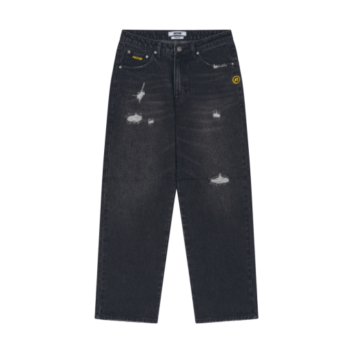 Washed Black Distressed Jeans - Washed Black