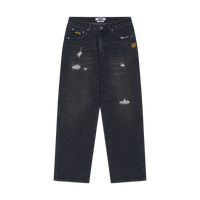 Washed Black Distressed Jeans - Washed Black