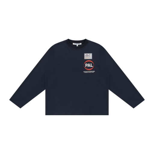 Long Sleeve Graphic T-Shirt - Navy