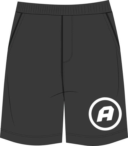 Graphic Logo Athletic Shorts - Black