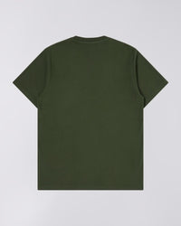 Graphic Print Crewneck T-Shirt - Olive Green