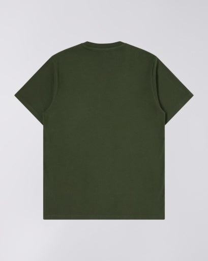 Graphic Print Crewneck T-Shirt - Olive Green