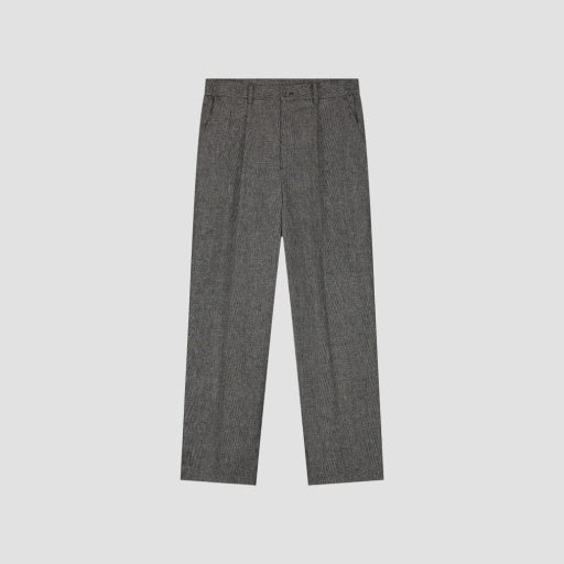 Straight Leg Wool Trousers - Grey