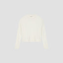 Cable Knit Cropped Sweater - Ecru