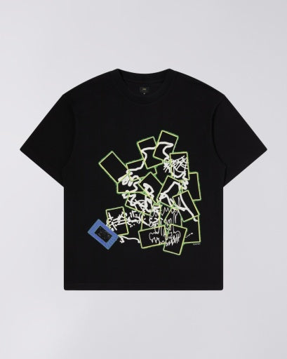 Boxy Fit Graphic Tee - Black