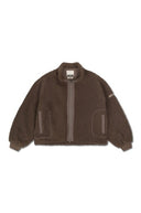 Zip-Up Teddy Fleece Jacket - Brown