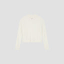 Cable Knit Cropped Sweater - Ecru