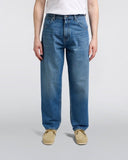 Loose Fit Denim Jeans - Washed Blue