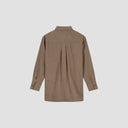Long Sleeve Button-Up Shirt - Dark Brown