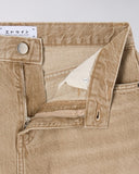 Wide Leg Denim Jeans - Light Brown