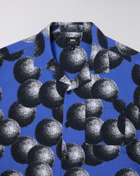 Graphic Print Camp Shirt - Blue Multi