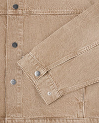Boxy Fit Denim Jacket - Tan
