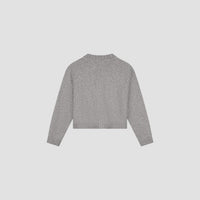 WOOL KNITTED CARDIGAN van OLAF HUSSEIN in de kleur grijs — afbeelding 2 van 2