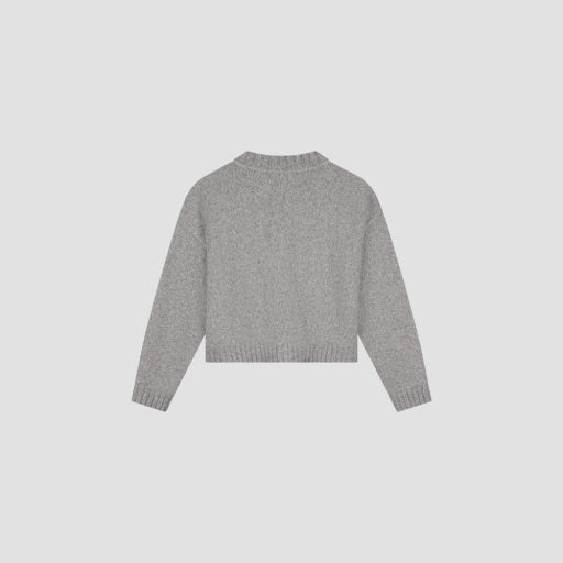 WOOL KNITTED CARDIGAN van OLAF HUSSEIN in de kleur grijs — afbeelding 2 van 2