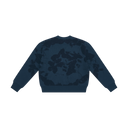 Graphic Print Crewneck Sweater - Navy