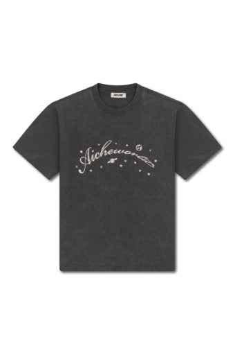 Washed Graphic Crewneck T-shirt - Washed Black
