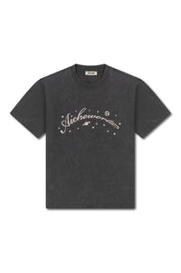 Washed Graphic Crewneck T-shirt - Washed Black