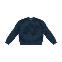 Graphic Print Crewneck Sweater - Navy
