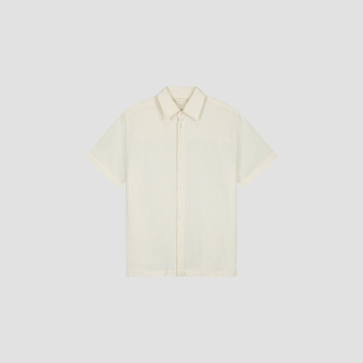 Short Sleeve Button Shirt - Light Cream